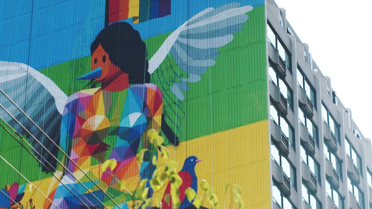 Go up the side of Toronto&rsquo;s vibrant new 23-storey mural
