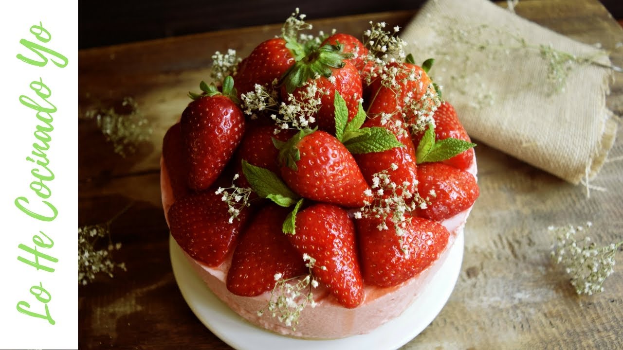 Receta de Tarta de Fresas tipo Mousse (Receta sin Horno) | LHCY