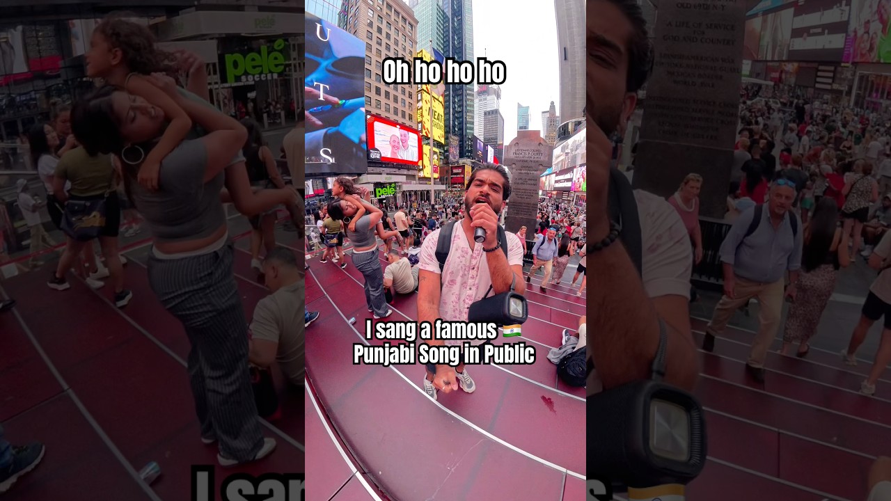 Singing a Punjabi Song in Public #India #punjabi