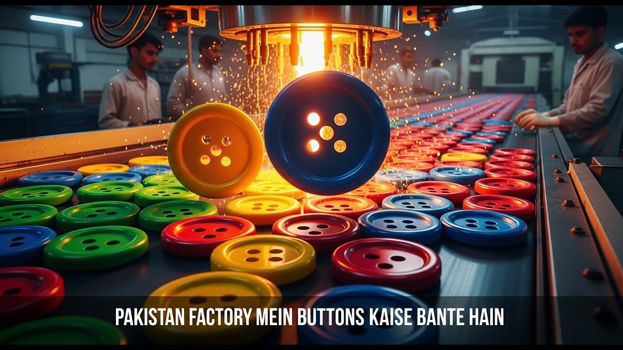 Pakistan Ki Factory Mein Buttons Kaise Bante Hain | Polyester Button Manufacturing Process