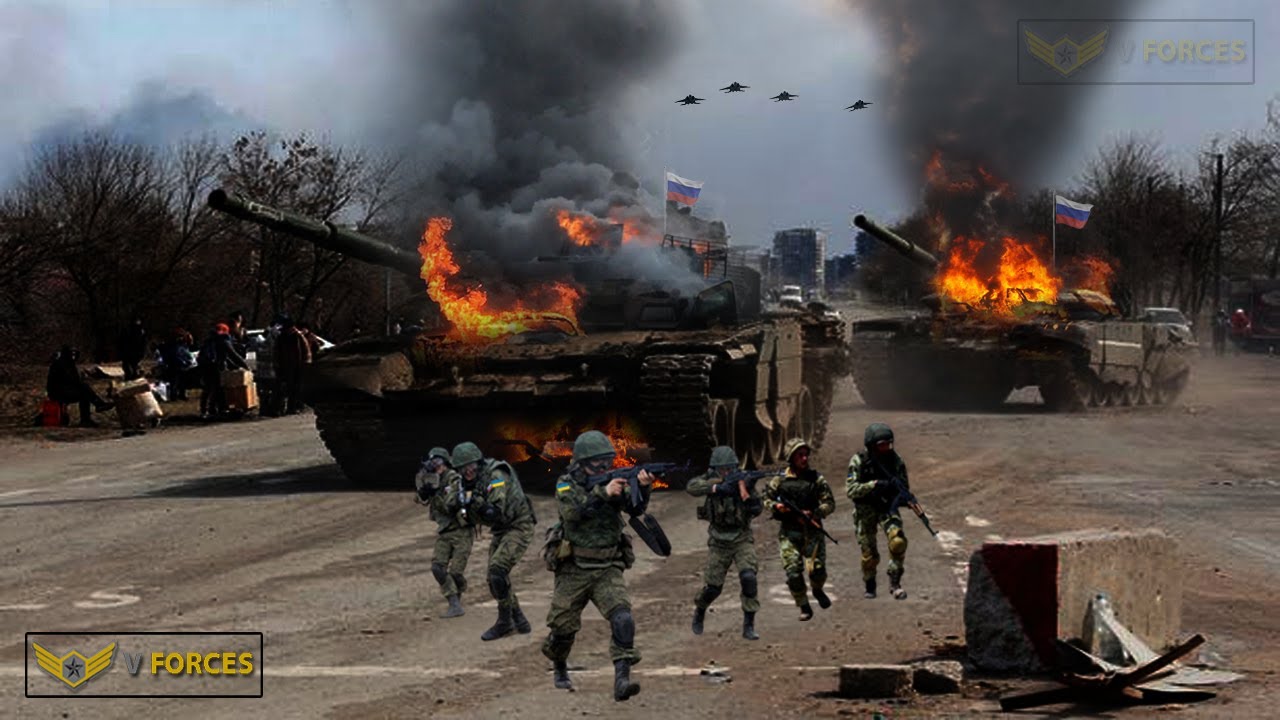 Today: Russian Tanks Panic 'blow up their own tank comrades' at close range during an ambush in Kyiv