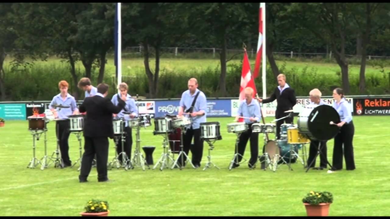 Trommekorps, udend&oslash;rs koncert, Heikendorf, August 2010 - Det Fynske Slagt&oslash;jsakademi