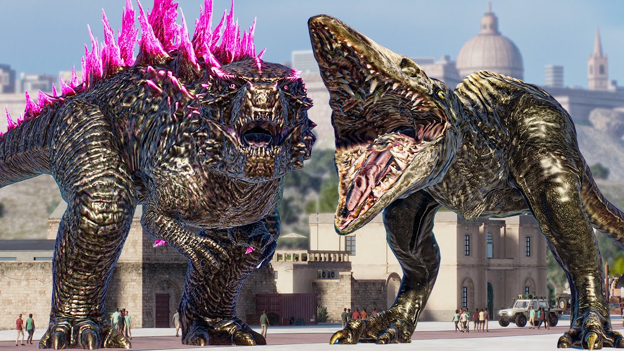 Two SkullCrawlers Attack Jurassic Park – Can Godzilla Stop Them? | Jurassic World Evolution 2 Mods