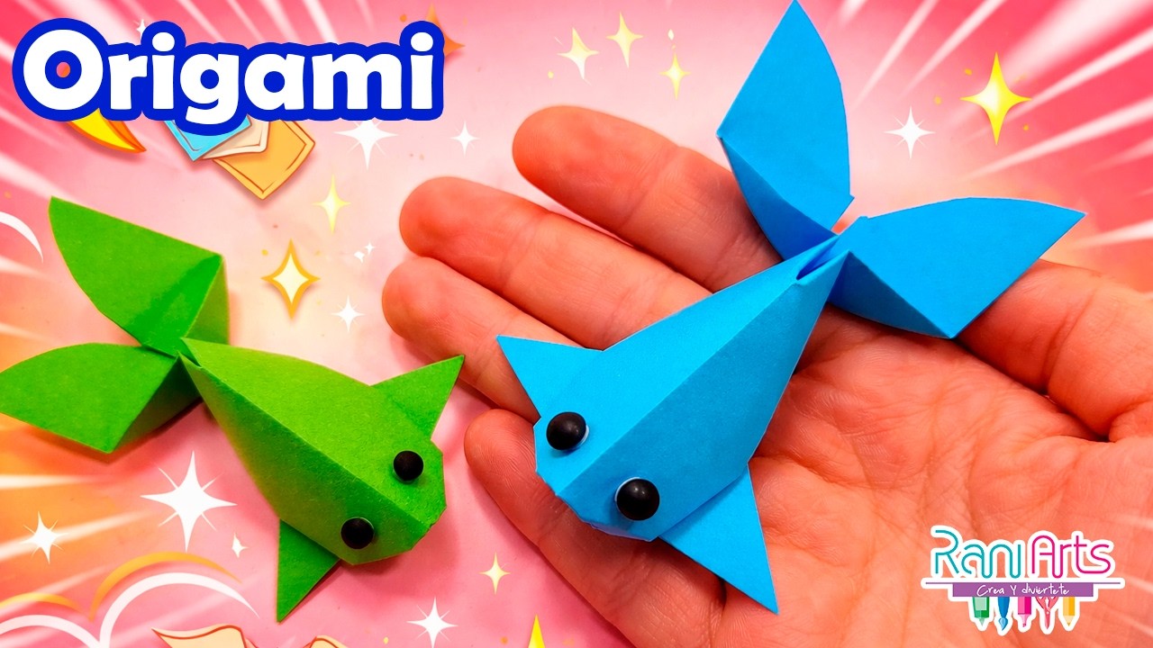 Origami fácil: PEZ DE PAPEL 🐟 | DIY paso a paso