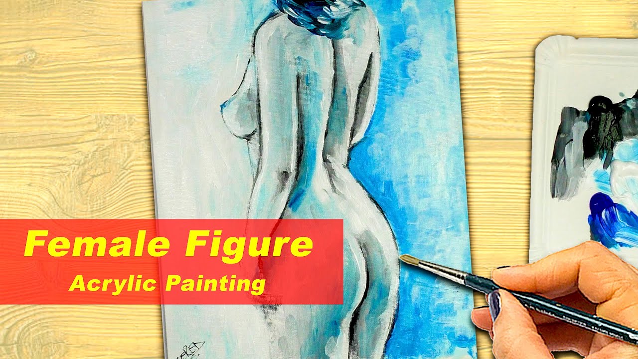 Acrylic Painting Female Figure | Woman Figurative Painting | Abstract