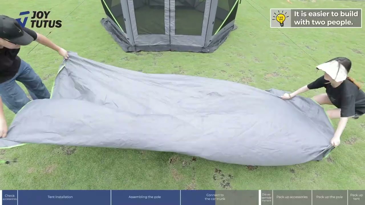 Joytutus Shower Tent Quick Installation Guide