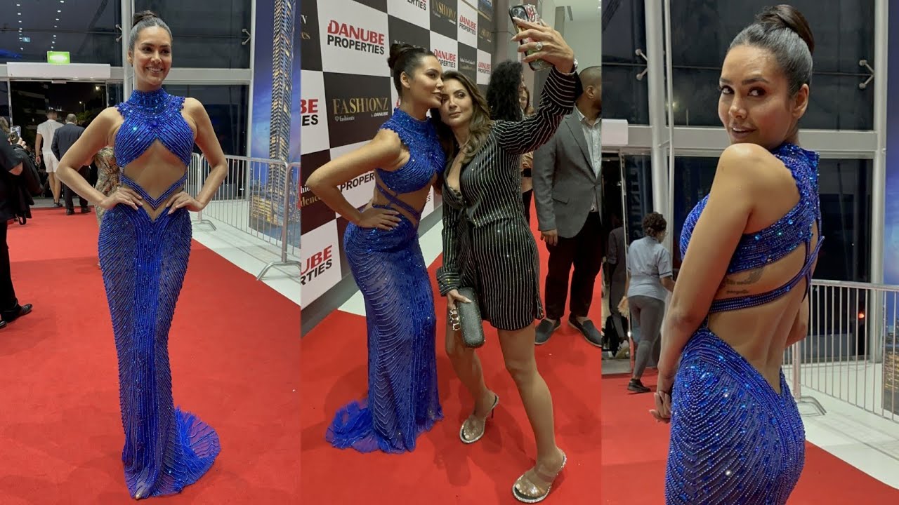 Esha Gupta Arrived on Redcarpet of Danube Fashionz in Dubai 🤩🔥📸