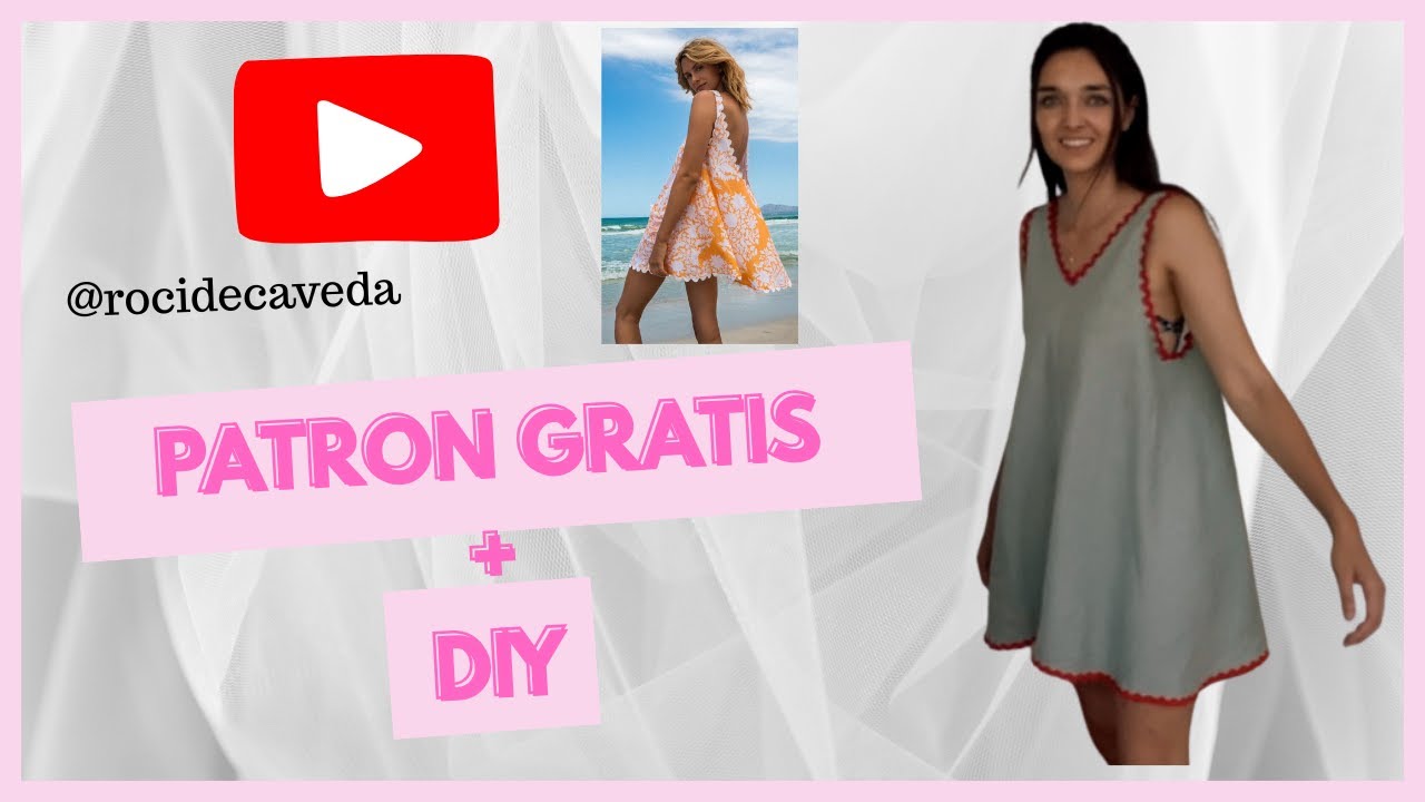 Cómo hacer un VESTIDO DE PLAYA paso a paso (Patrón GRATIS)