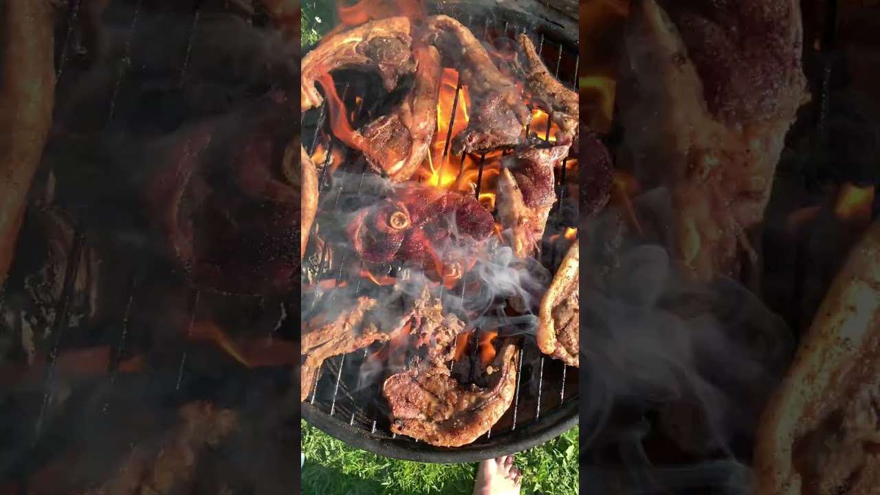 Relaxing Steak Grill Sounds 🔥 Steaks Cooking Over Fire (1 Hour)