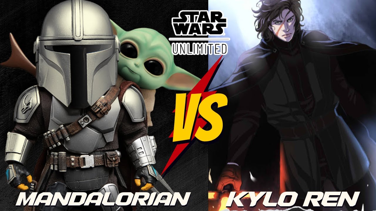Star Wars Unlimited Gameplay. Mandalorian VS Kylo Ren