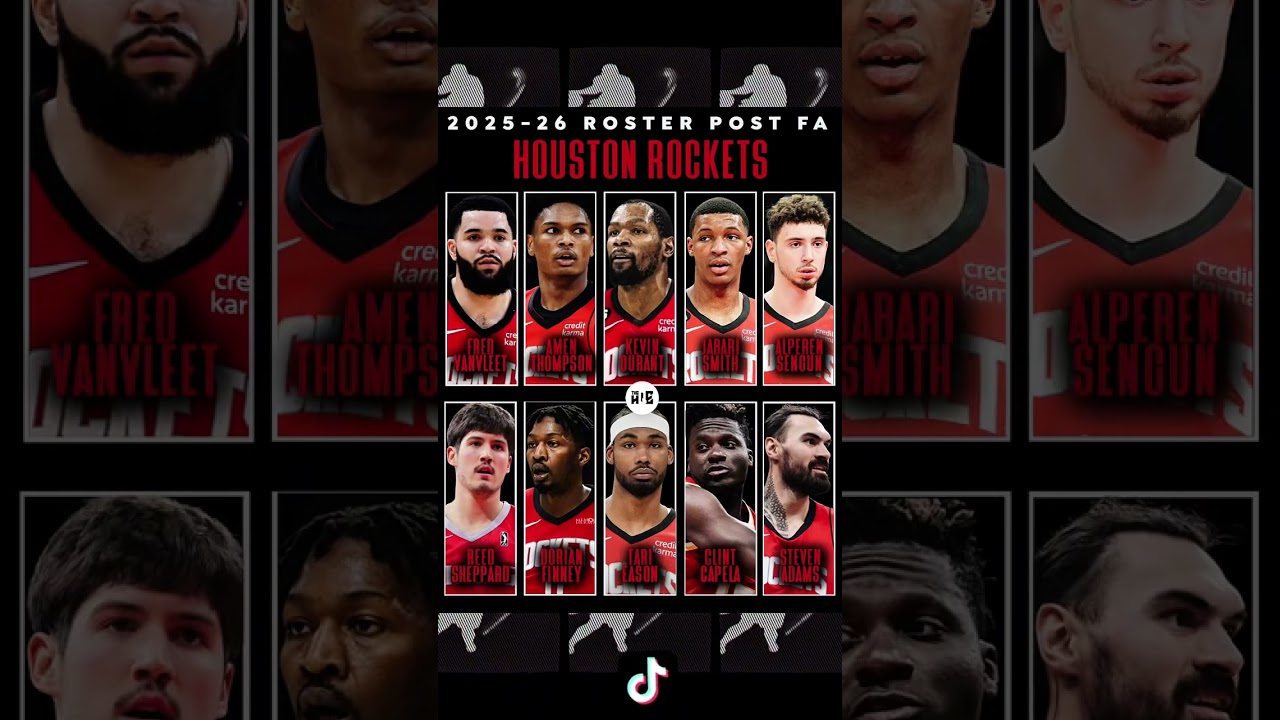 HOUSTON ROCKETS 2025-26 ROSTER POST FREE AGENCY & KEVIN DURANT TRADE 😱