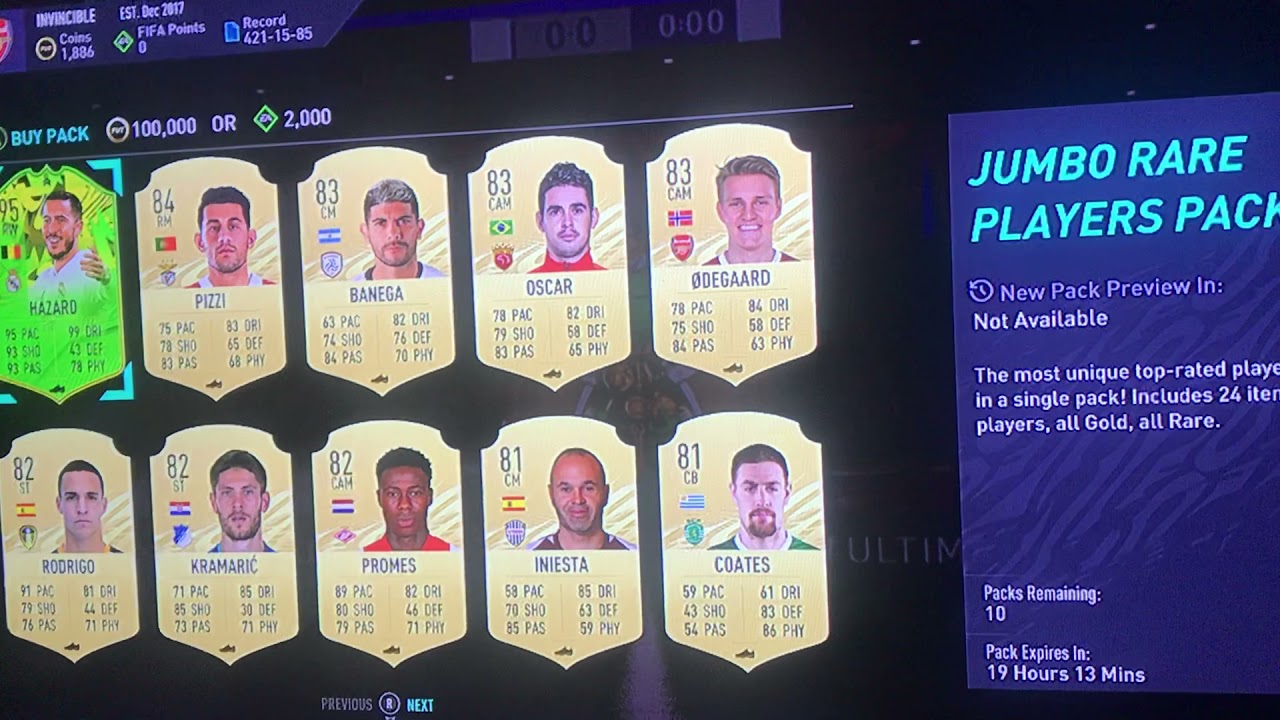 Packed Path to Glory Eden Hazard from a Preview pack