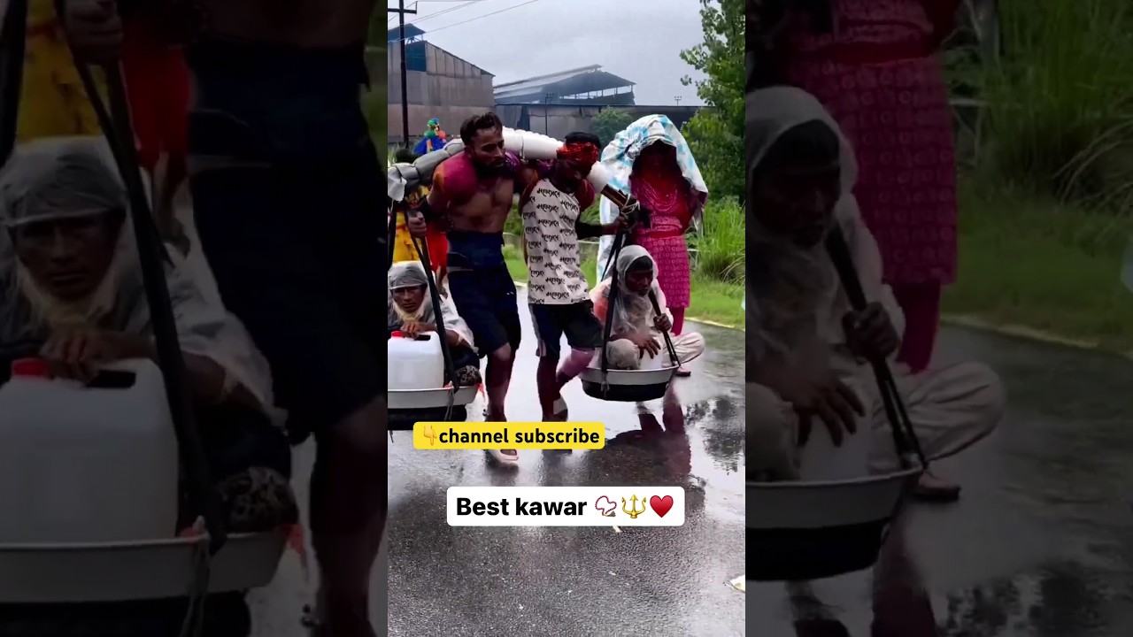 Haridwar's Finest Kavada: Serving His Parents#haridwar #kavada #servingparents #viral #shorts #