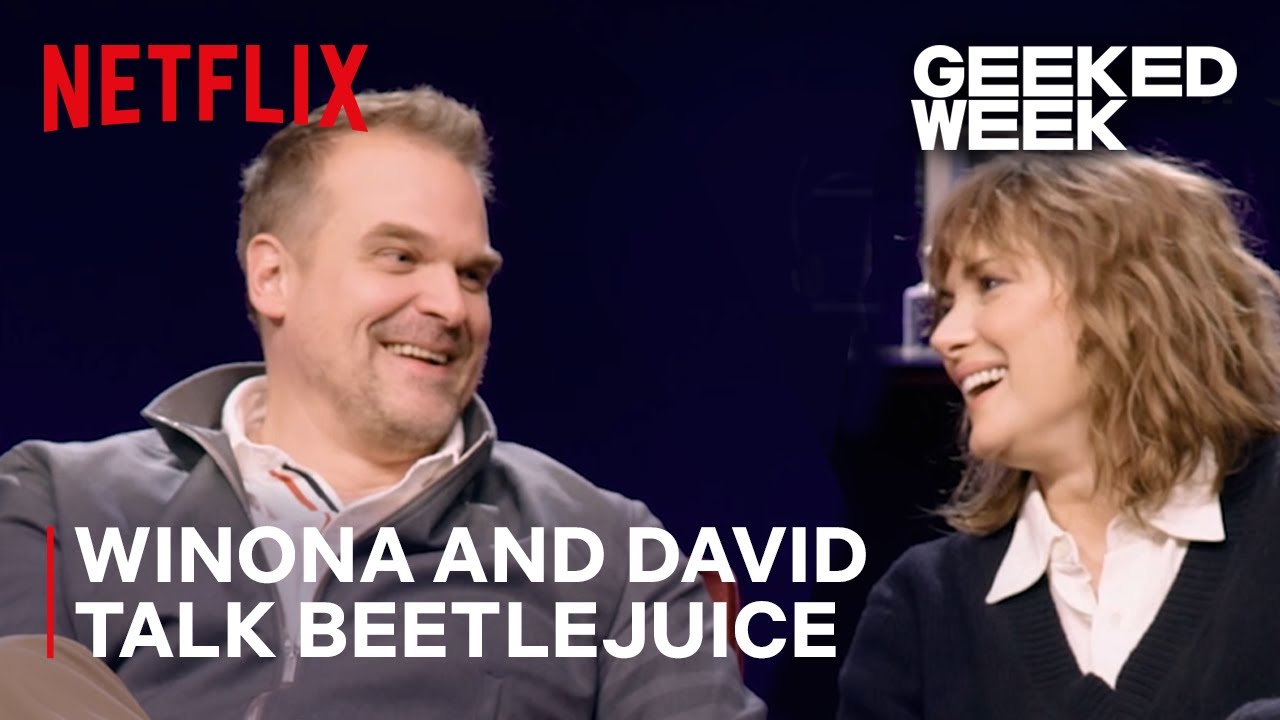 Stranger Things 4 | Winona and David Talk Beetlejuice | Netflix Geeked Week