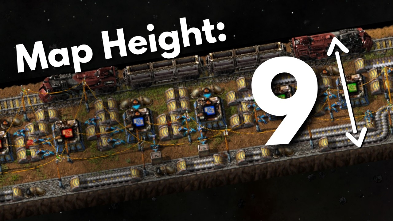 Factorio: Space Age but it's only 9 blocks high