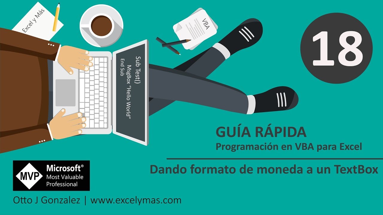18. Guía Rápida VBA para Excel | Dando formato de moneda a un TextBox