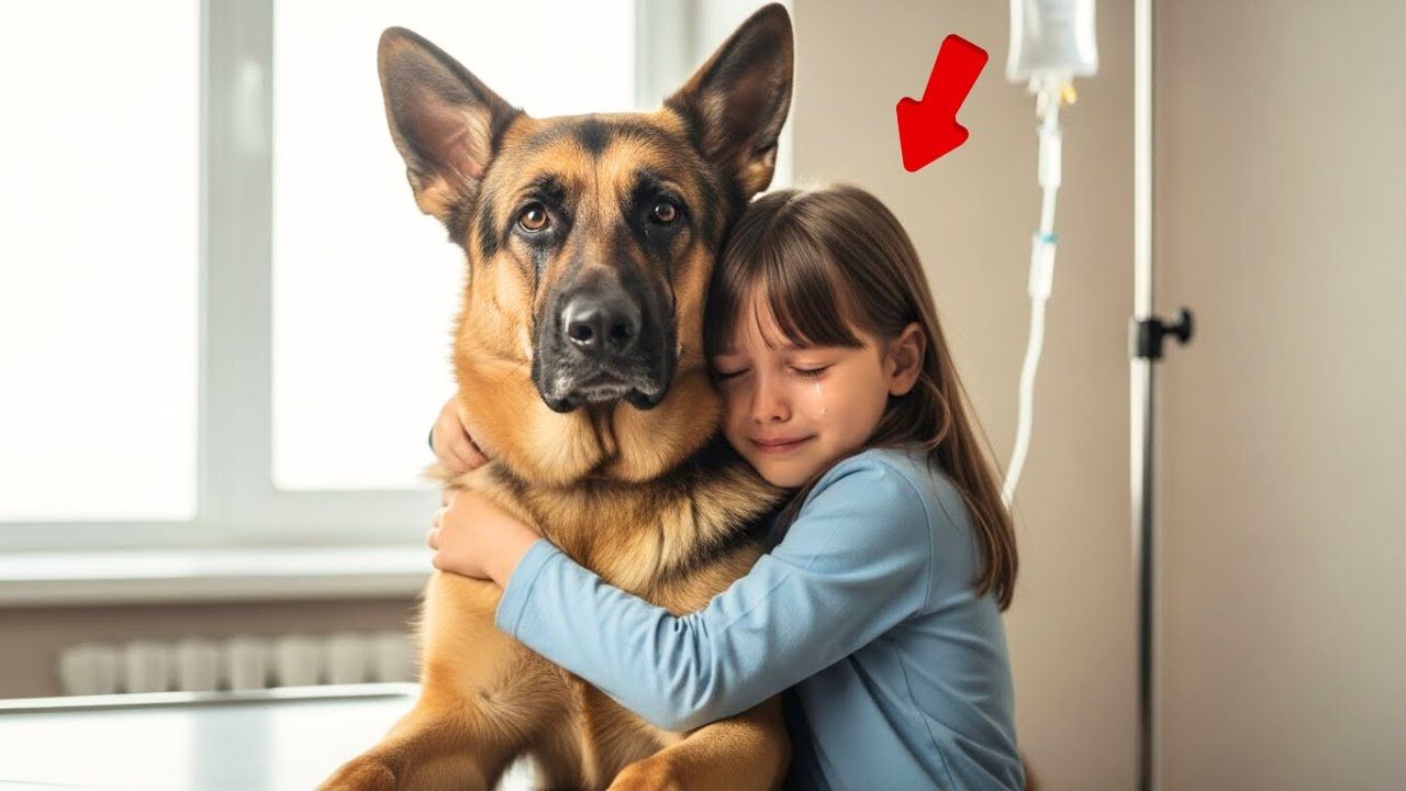 Sterbender Polizeihund umarmt Mädchen — Tierarzt entdeckt etwas und stoppt alles