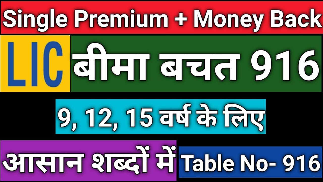 LIC Bima Bachat 916, न्यू बीमा बचत 916, LIC Plan 916