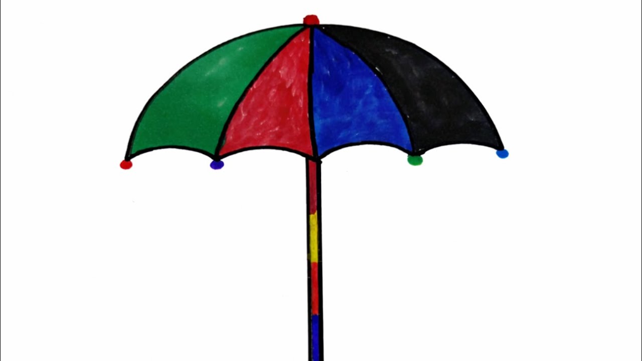 How to draw umbrella step by step (very easy) drawing// art video 