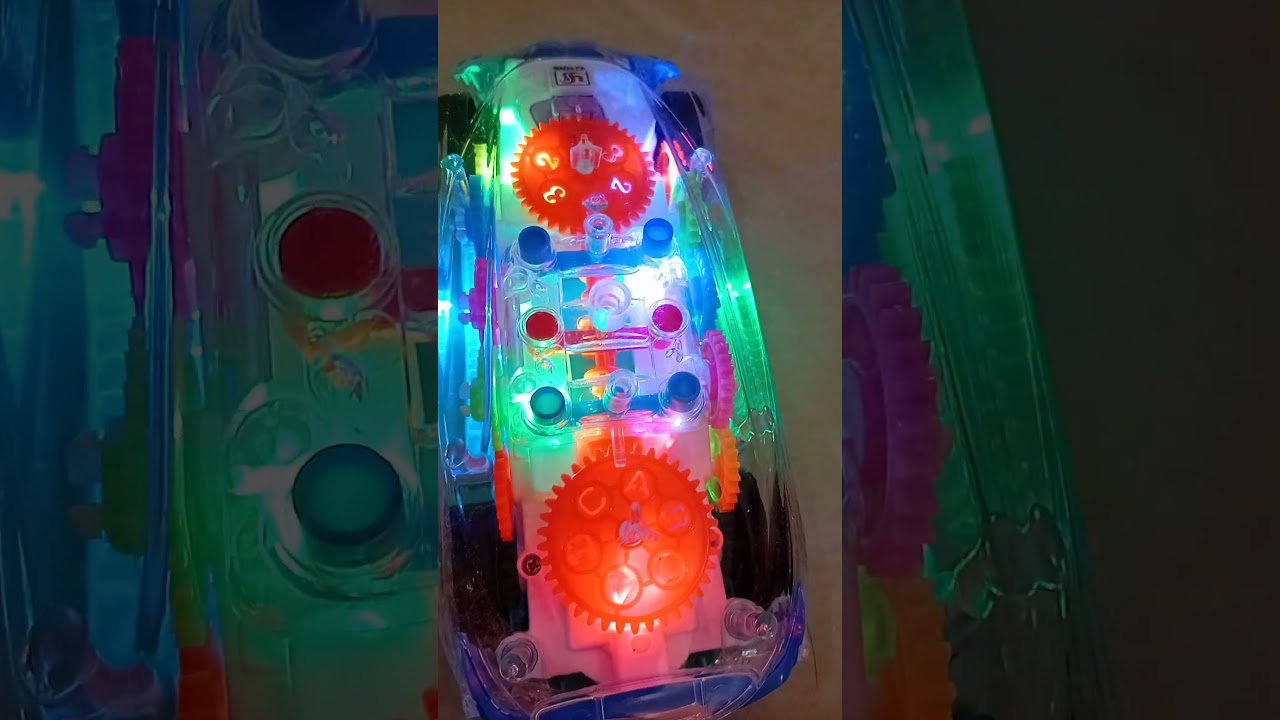 transparent toy car visible colored moving gear #asmr #shortvideo