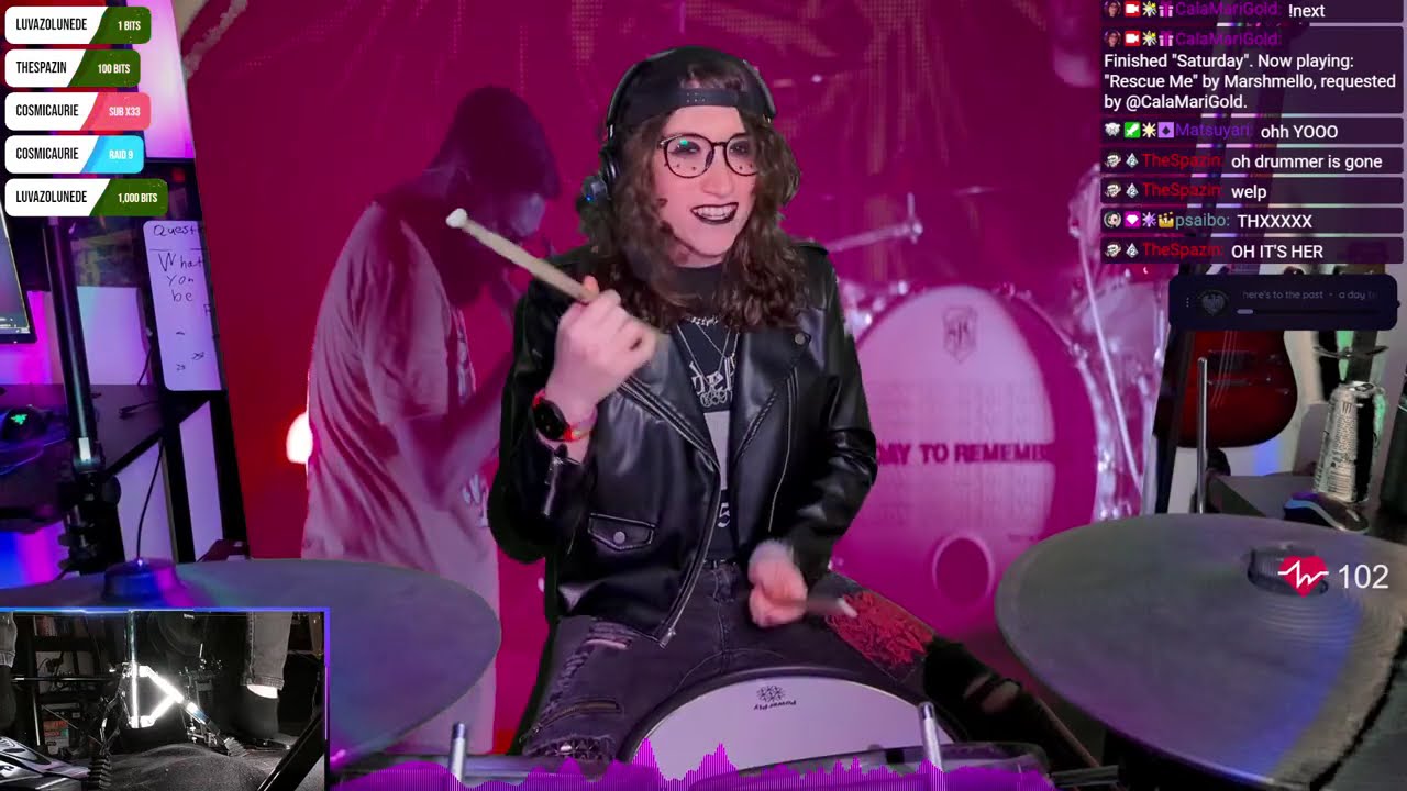 Goth Girl Plays Your Song Requests On Drums! 🖤🥁