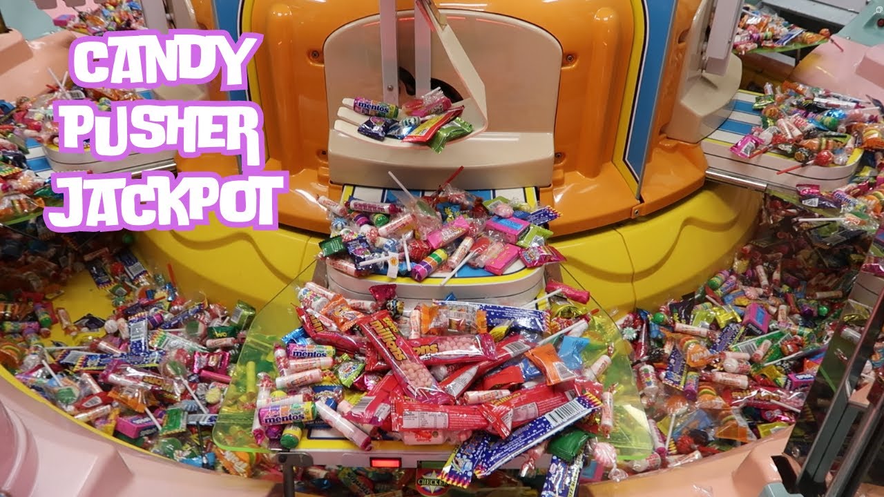 Candy Pusher JACKPOT - BIG SWEET LAND Arcade Game - Winning Cool Prizes