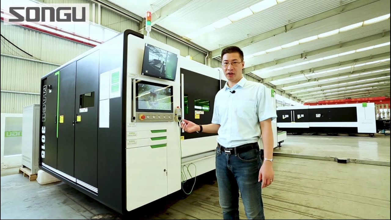 HAN'S SONGU Mach Series Fully automatic Fiber Laser Cutting Machine 3015 introduction video