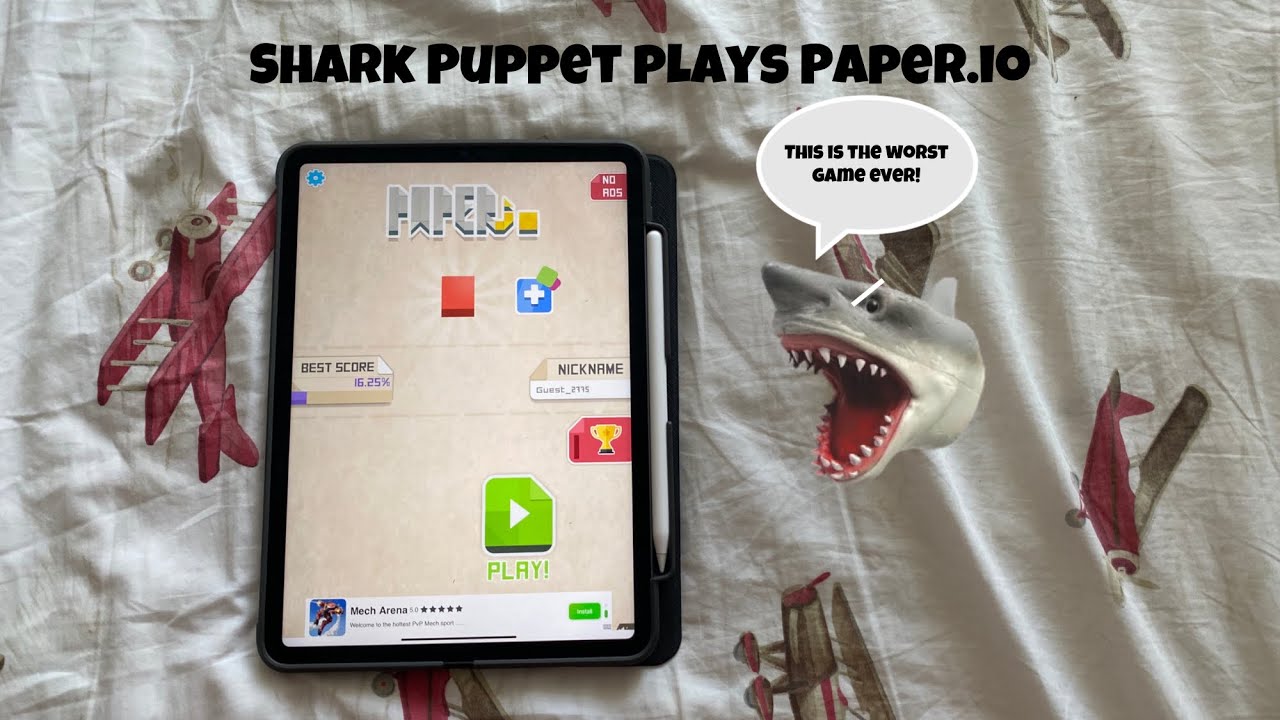 SB Movie: Shark Puppet plays Paper.io!
