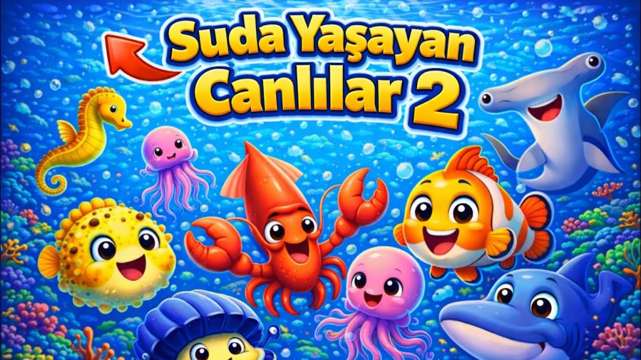 Suda Yaşayan Canlılar 2 | Deniz Canlılarını Tanıyalım | Okul Öncesi Eğitim |  Çocuk Şarkısı 🐠
