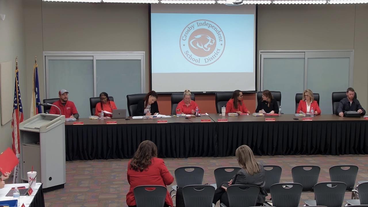 Crosby ISD Board Meeting 12-15-25
