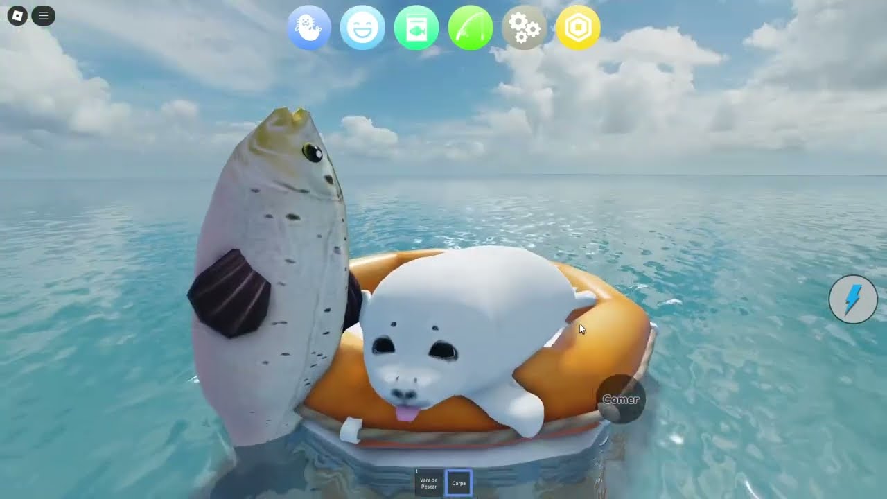 ROBLOX - Virei uma FOCA que pesca com vara no Be a Silly SEAL! (Seja um Silly Seal)