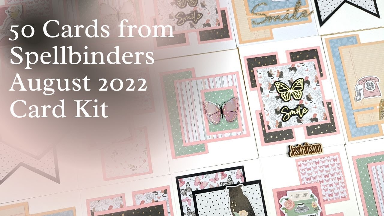 50 Cards 1 Kit | Spellbinders August 2022 Butterfly Sparkle Kit