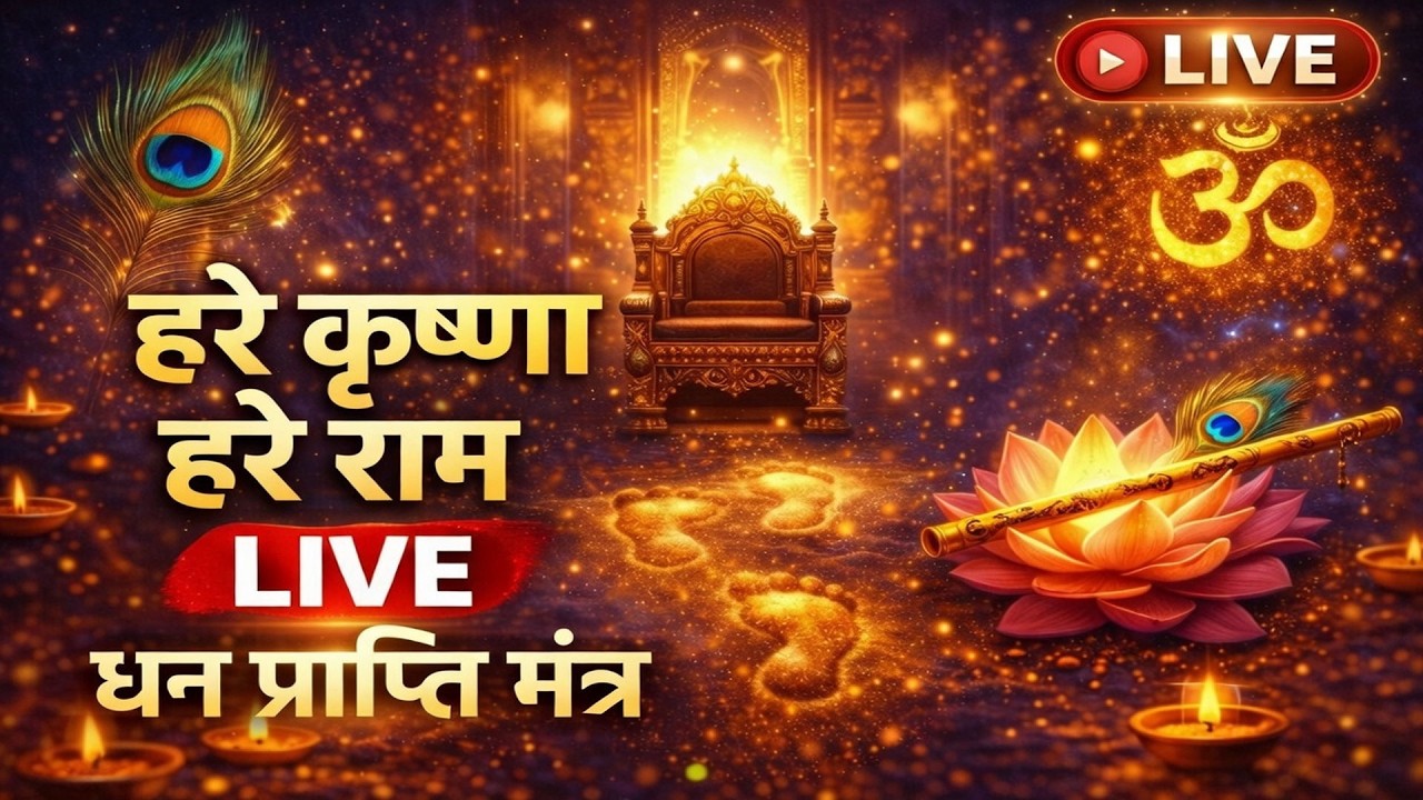🔴 24x7 Live: किस्मत खोलने वाला हरे कृष्ण महामंत्र | धन प्राप्ति का सबसे बड़ा जाप