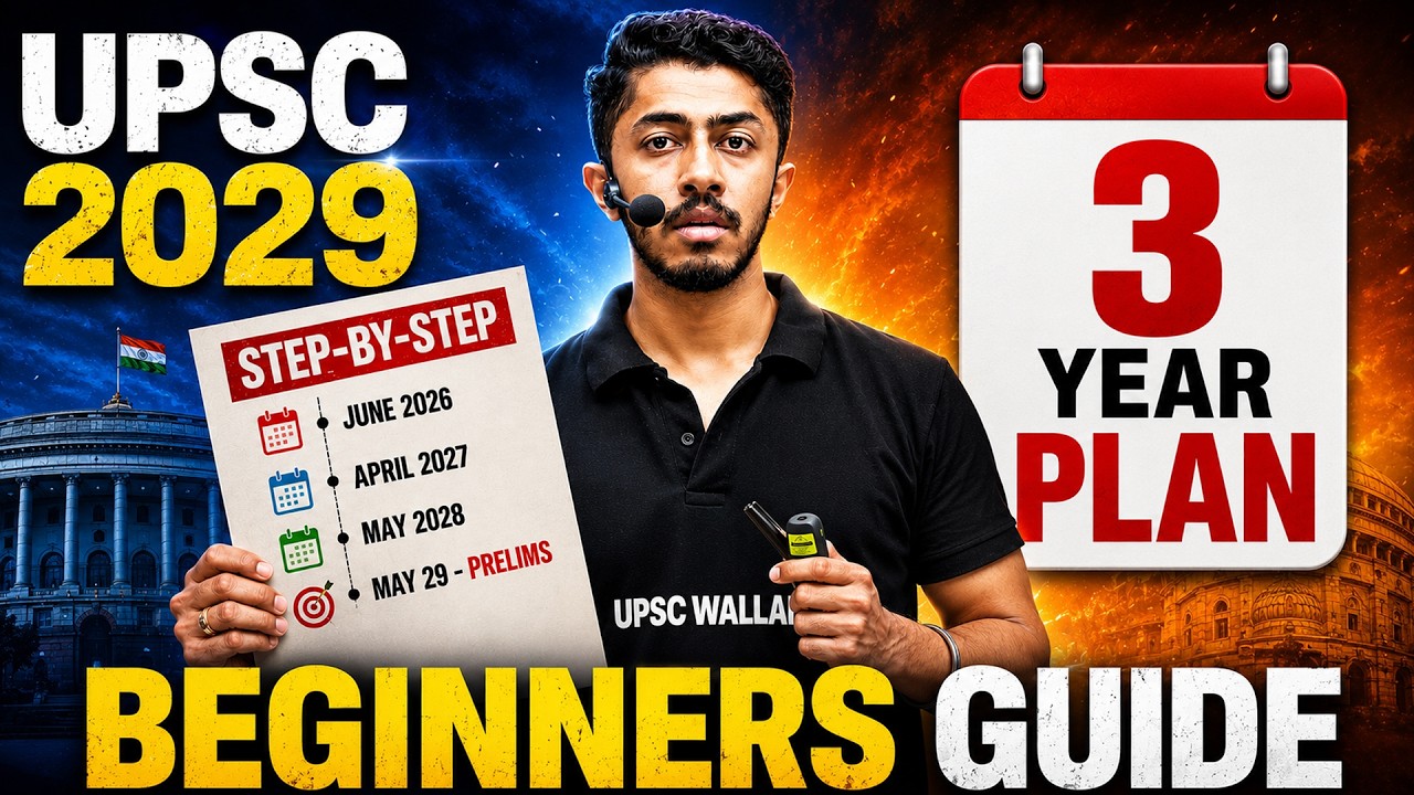 3-Year UPSC Plan for Beginners🔥🔥 | From Zero to IAS! | UPSC Preparation 2029