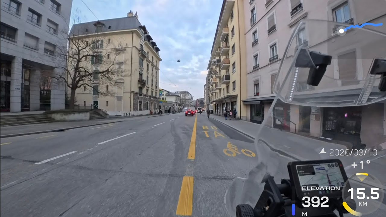 Morning Ride in Geneva - pure sound (no music)