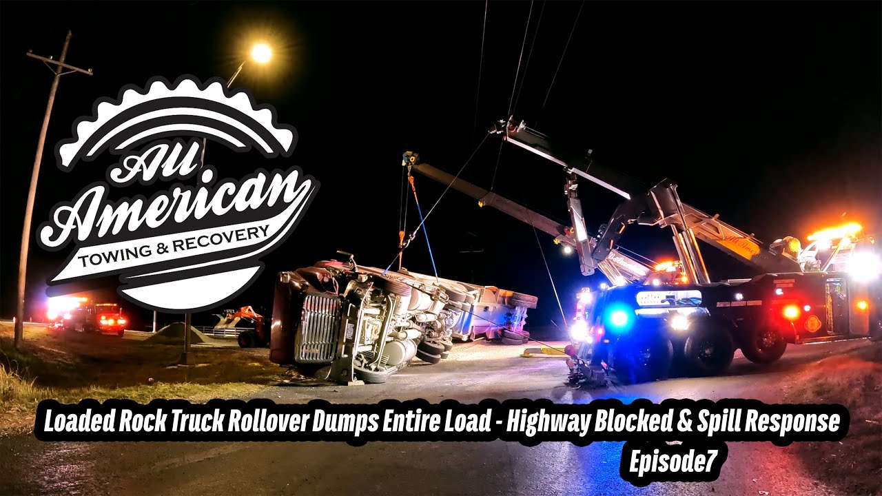 Loaded Rock Truck Rollover Dumps Entire Load - Highway Blocked & Spill Response | Episode 7