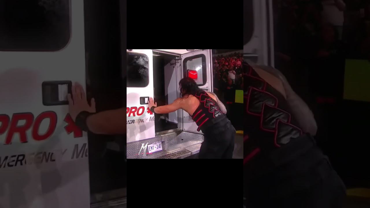 Roman Reigns and Braun strowman Ambulance match