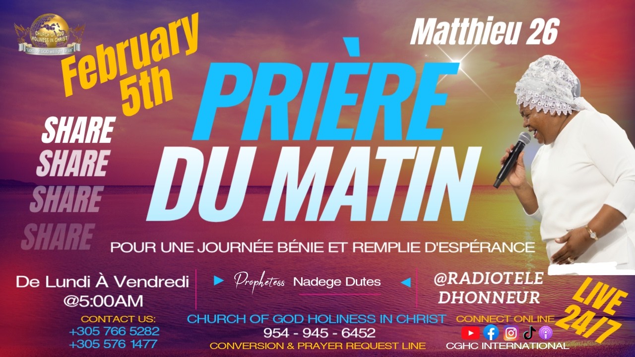 2.5.2026 | Matthieu 26 | RADIO TELE D'HONNEUR | POUR UNE JOURNÉE BÉNIE ET REMPLIE D'ESPÉRANCE