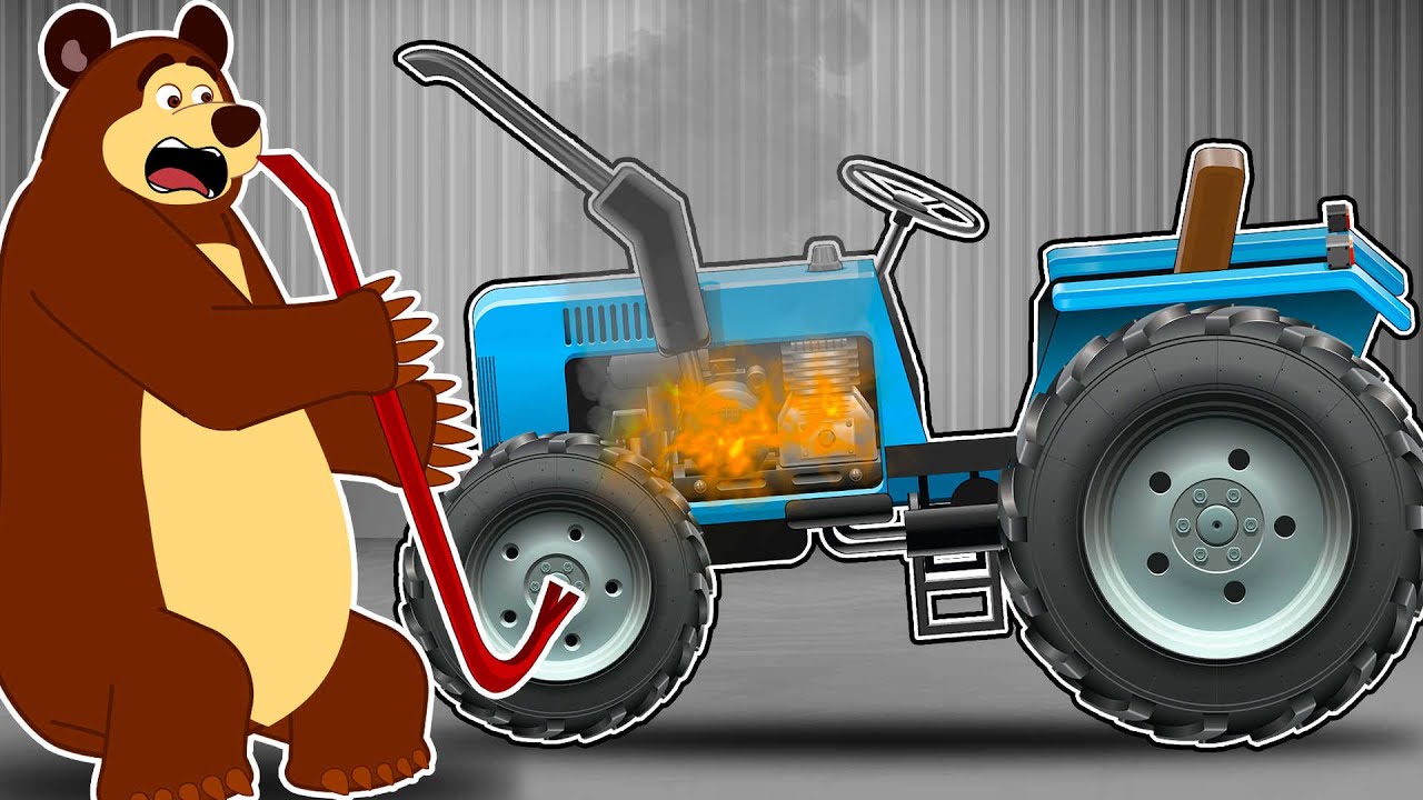 The Tractor Suddenly Catches Fire🚨🚜| A Shocking Breakdown | Vehicles Funny Animation