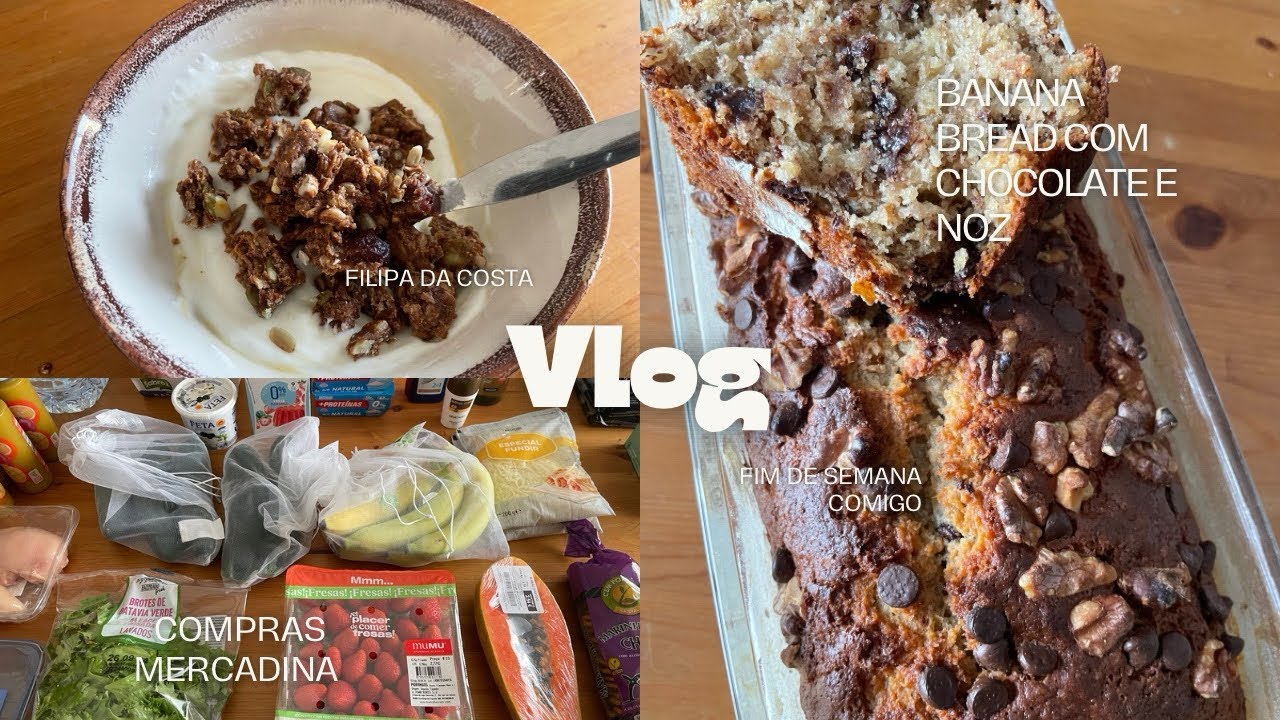 Vlog Fim de semana comigo || Carne estufada, compras mercadona, Banana Bread com chocolate e noz…