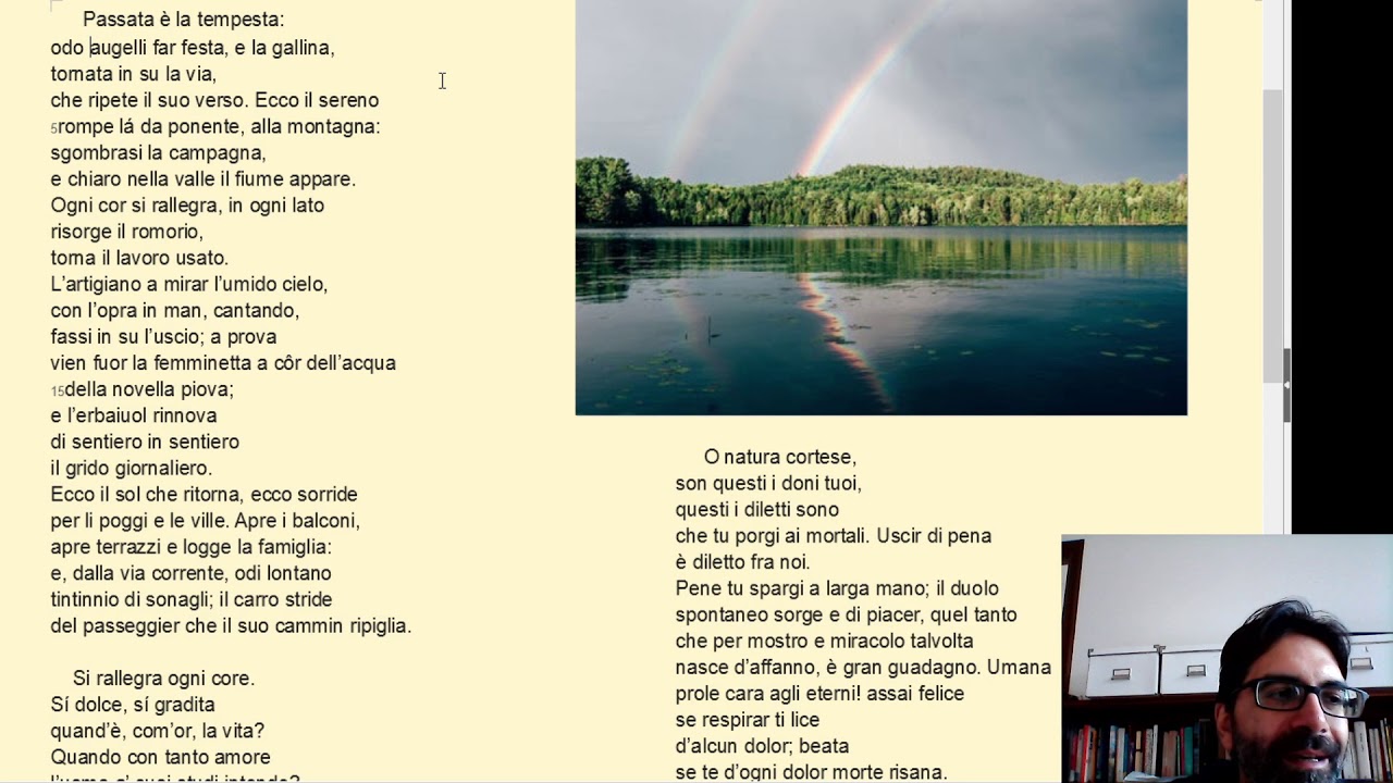 La quiete dopo la tempesta di Giacomo Leopardi: commento