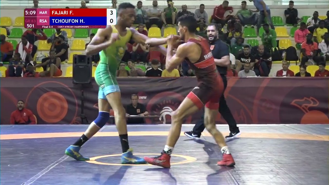 BRONZE GR - 63 kg: F. FAJARI (MAR) v. H. TCHOUFON (RSA)