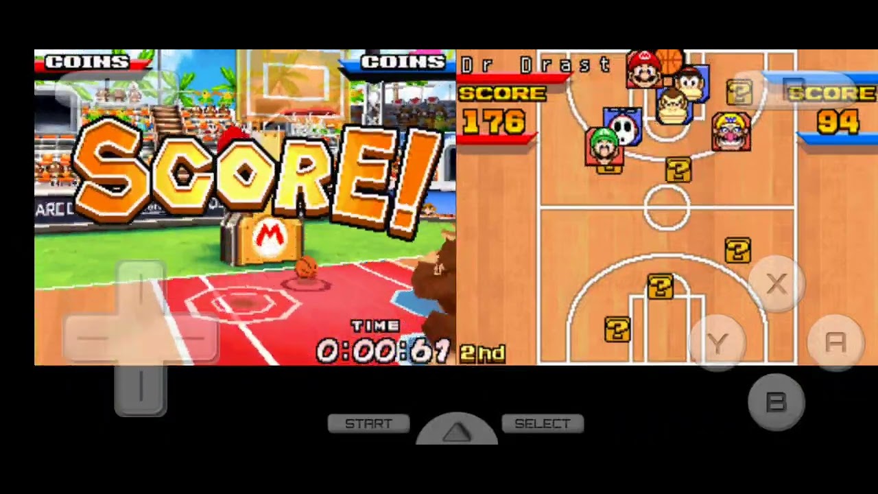 Mario Slam Basketball Nintendo DS Mushroom Tourney