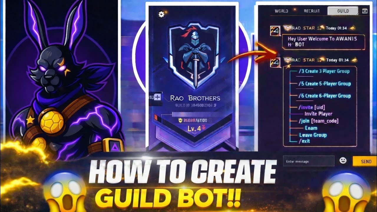 PREMIUM GUILD TCP BOT FREE 😱 | NEW GUILD TCP BOT OB51 😎 | FREE FIRE TCP BOT 😬 | EMOTE BOT🗿 |