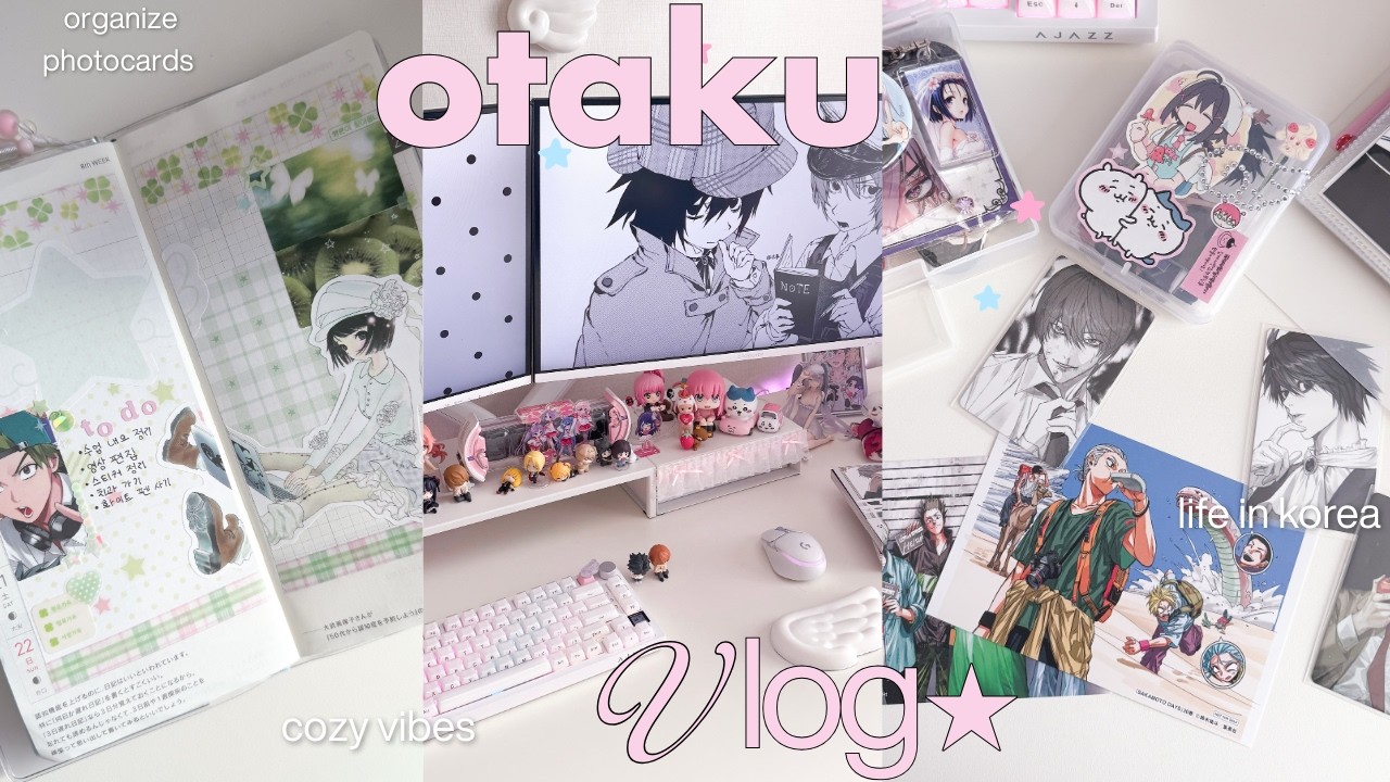 otaku vlog (˶ᵔ ᵕ ᵔ˶) organize anime goods, reading manga, Ginpachi look up figure, pc set up