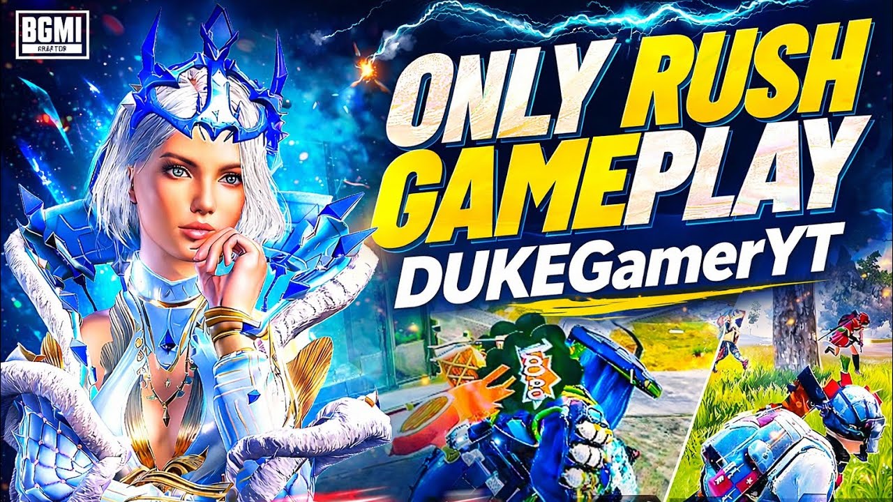 ONLY RUSH GAME PALY 🔥|DUKEGamerYT🔥 RANK PUSH #dukegameryt #1v4clutch #bgmilive #bgmi 