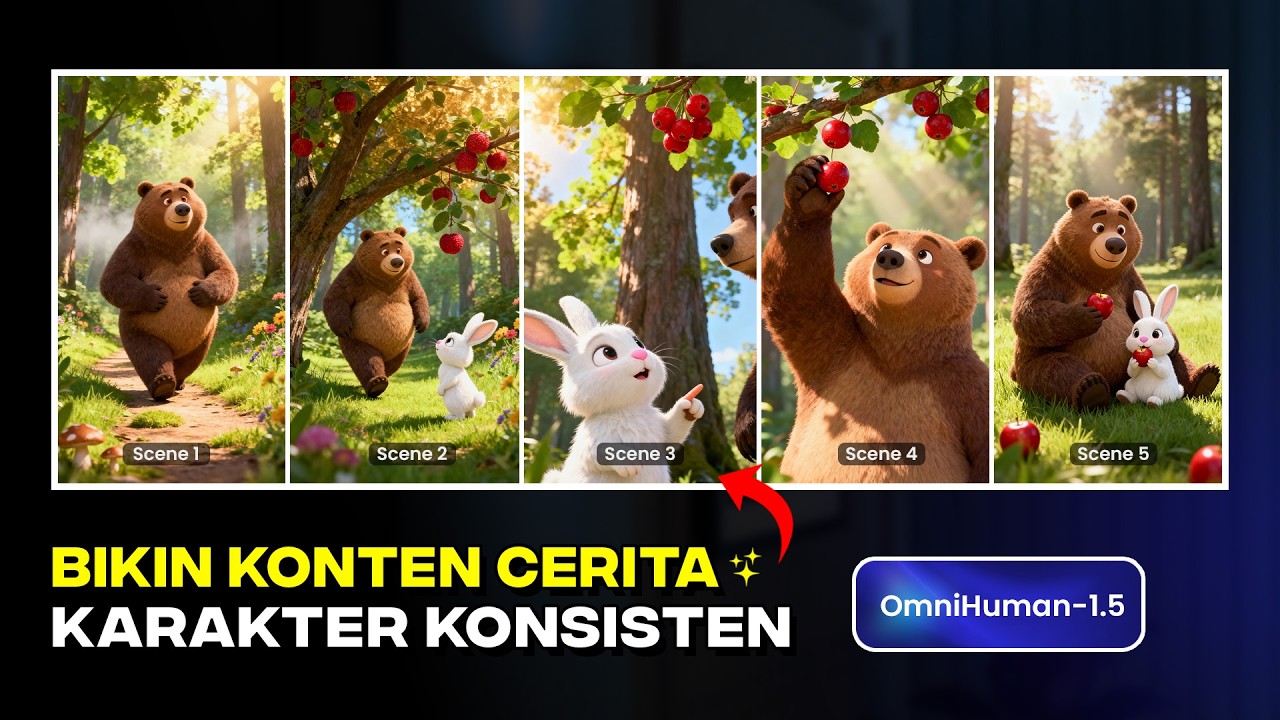 AI Terbaik untuk Konten Cerita!! Karakternya Bisa Konsisten - OmniHuman 1.5 x Dreamina