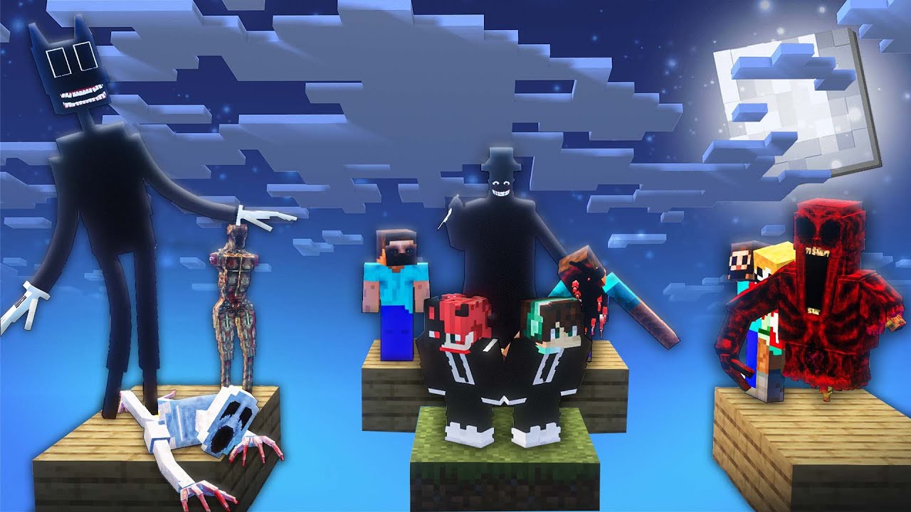 I Added all  HORROR Mods To My ONE BLOCK ( Part 2 )