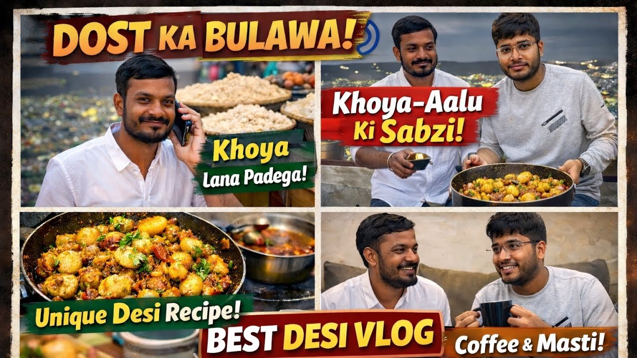 Dost ke ghar desi style Khoya Aloo ki party 🥘 | Rider Ravi #desifood #viralvideo 