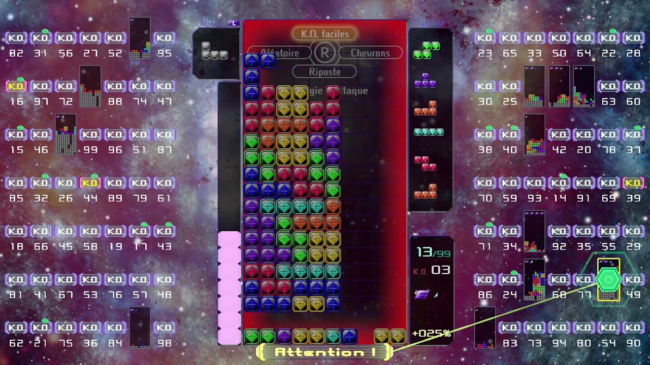 [Tetris 99] how is this man still alive (22-minutes 1v1, 1420 lines cleared) (01-12-2019)